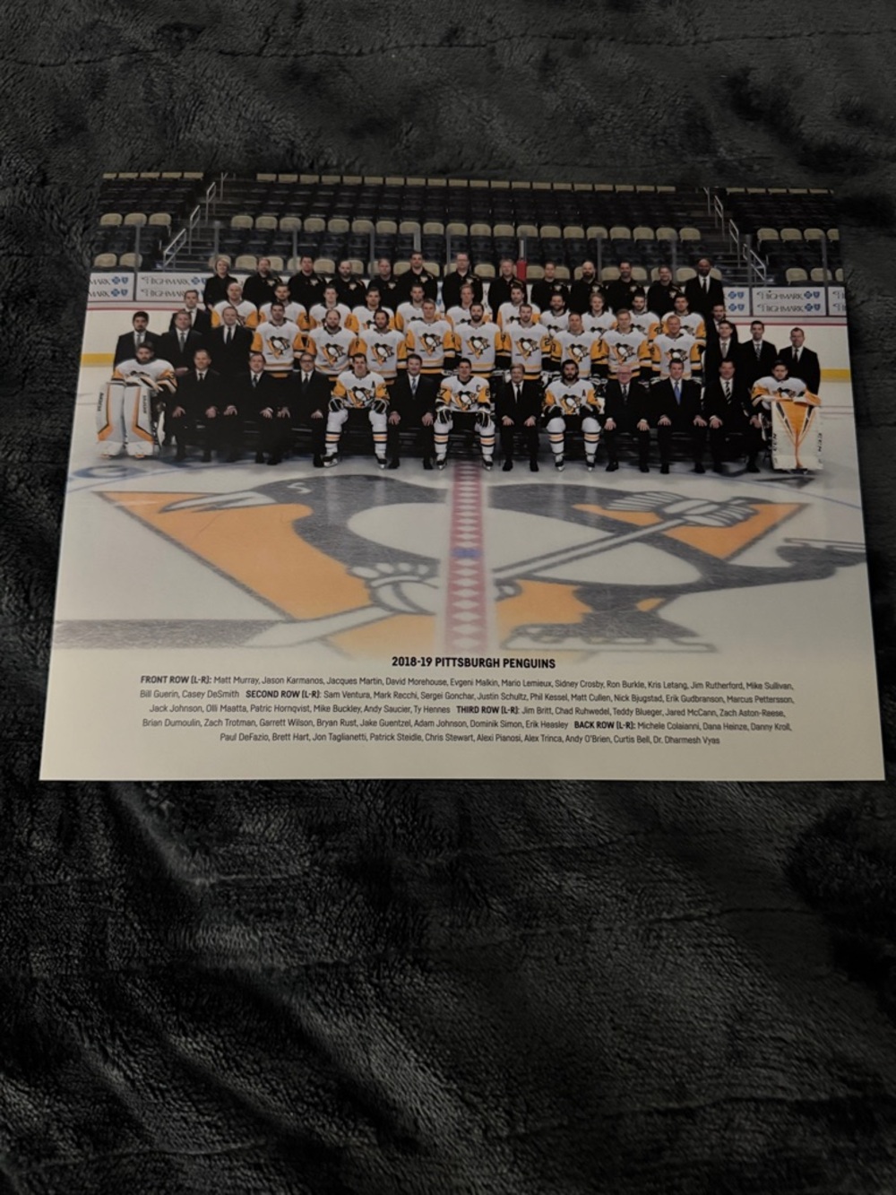 Pittsburgh Penguins Team Photo Poster - Black, Gold, White
